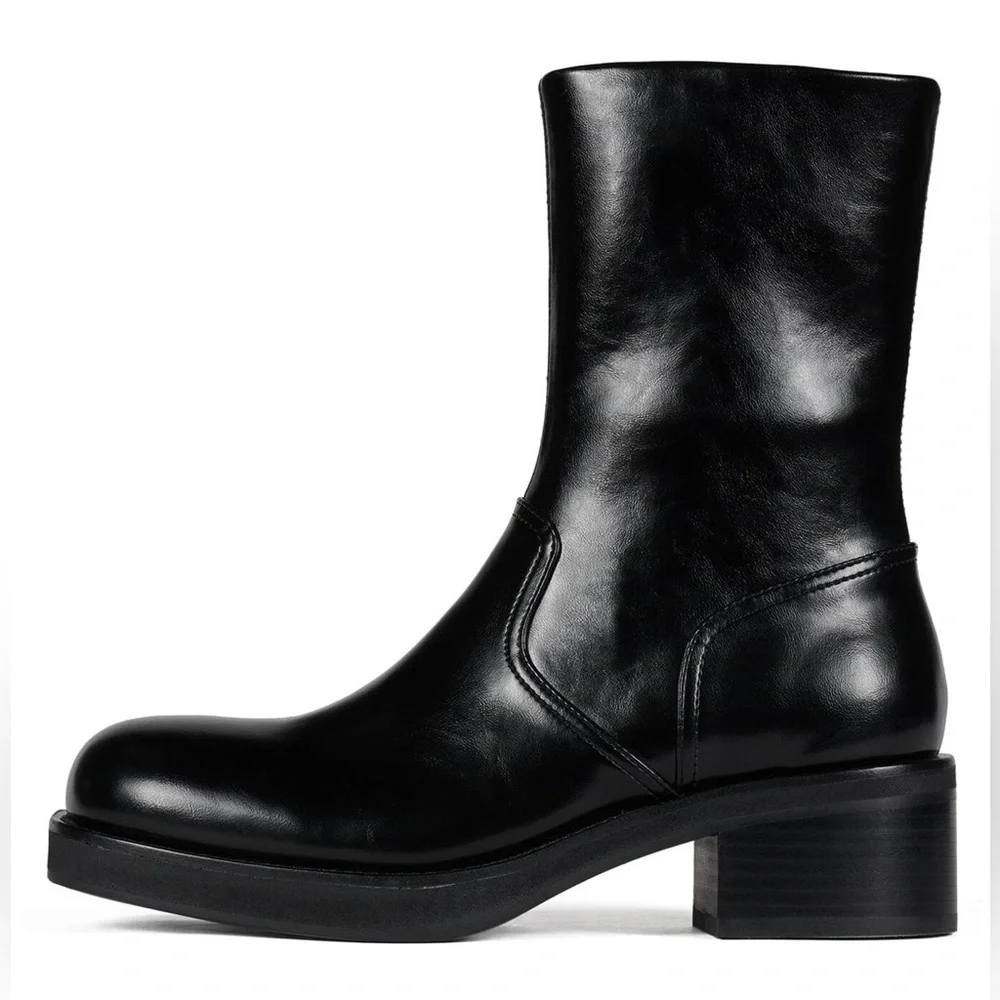New Jeffrey Campbell Liverpool 2 Platform Ankle Boot Bootie Black Sz 5